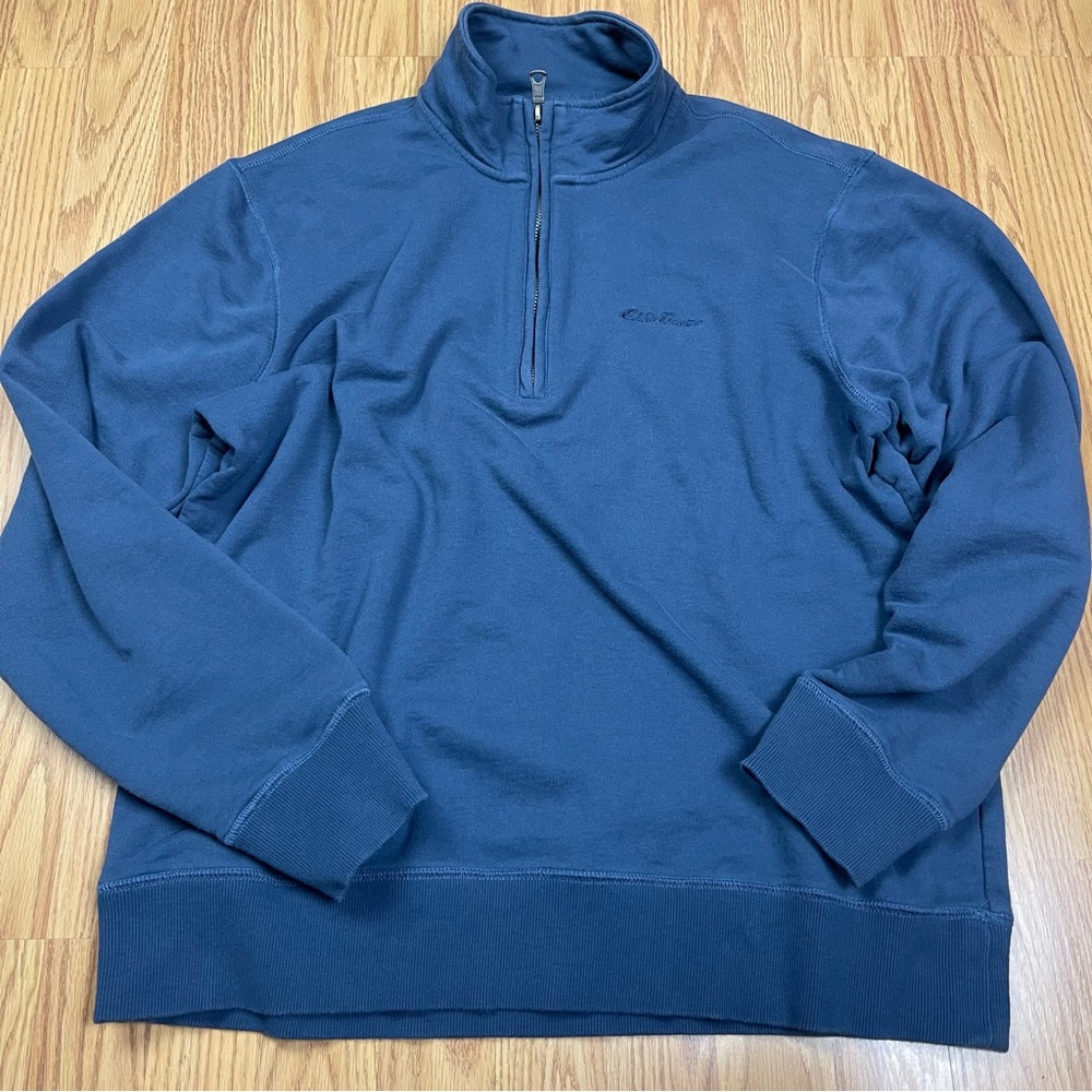 Eddie Bauer Men's Navy Zip-Up Sweater